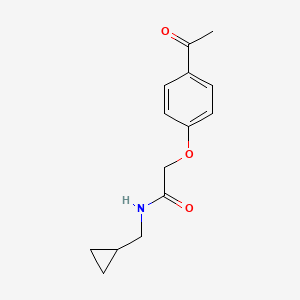 molecular formula C14H17NO3 B3072670 2-(4-acetylphenoxy)-N-(cyclopropylmethyl)acetamide CAS No. 1016830-57-1