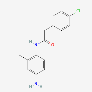 molecular formula C15H15ClN2O B3072673 N-(4-Amino-2-methylphenyl)-2-(4-chlorophenyl)-acetamide CAS No. 1016834-84-6