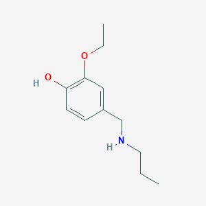 molecular formula C12H19NO2 B3072686 2-Ethoxy-4-[(propylamino)methyl]phenol CAS No. 1016839-28-3