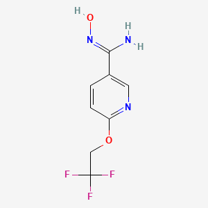 molecular formula C8H8F3N3O2 B3072689 N-Hydroxy-6-(2,2,2-trifluoroethoxy)-nicotinamidine CAS No. 1016839-89-6