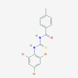 molecular formula C15H11Br3N2OS B307269 N-(4-methylbenzoyl)-N'-(2,4,6-tribromophenyl)thiourea 