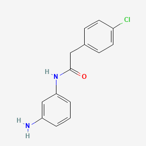 molecular formula C14H13ClN2O B3072698 N-(3-氨基苯基)-2-(4-氯苯基)乙酰胺 CAS No. 1016840-78-0