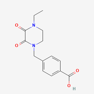 molecular formula C14H16N2O4 B3072704 4-[(4-Ethyl-2,3-dioxopiperazin-1-yl)methyl]benzoic acid CAS No. 1016846-96-0