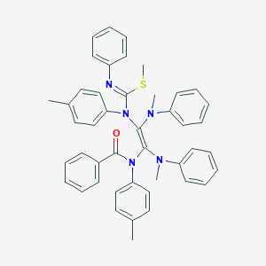 methylN-[2-(benzoyl-4-methylanilino)-1,2-bis(methylanilino)vinyl]-N-(4-methylphenyl)-N'-phenylimidothiocarbamate