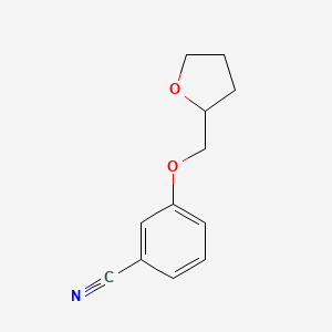 molecular formula C12H13NO2 B3072710 3-(Oxolan-2-ylmethoxy)benzonitrile CAS No. 1016853-20-5