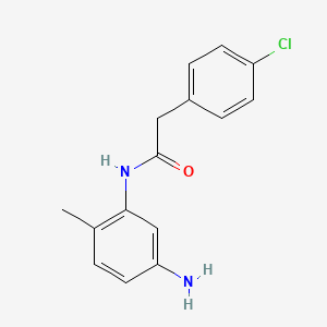 molecular formula C15H15ClN2O B3072717 N-(5-氨基-2-甲基苯基)-2-(4-氯苯基)-乙酰胺 CAS No. 1016853-35-2