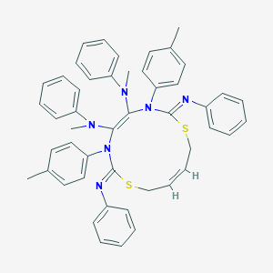 N-[4,5-bis(methylanilino)-3,6-bis(4-methylphenyl)-7-(phenylimino)-1,8-dithia-3,6-diazacyclododeca-4,10-dien-2-ylidene]-N-phenylamine