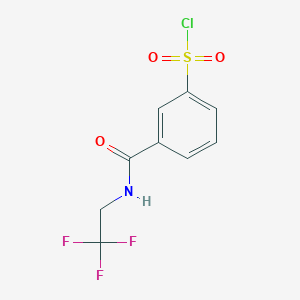 molecular formula C9H7ClF3NO3S B3072745 3-[(2,2,2-三氟乙基)氨基甲酰基]苯-1-磺酰氯 CAS No. 1016875-95-8