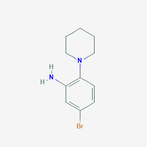 molecular formula C11H15BrN2 B3072751 5-Bromo-2-piperidin-1-YL-phenylamine CAS No. 1016877-65-8