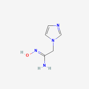 molecular formula C5H8N4O B3072759 (1Z)-N'-hydroxy-2-(1H-imidazol-1-yl)ethanimidamide CAS No. 1016878-81-1