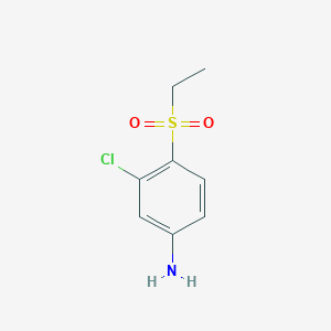 molecular formula C8H10ClNO2S B3072770 3-Chloro-4-(ethanesulfonyl)aniline CAS No. 1016887-45-8