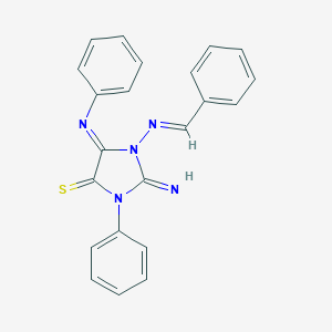 1-(Benzylideneamino)-2-imino-3-phenyl-5-(phenylimino)-4-imidazolidinethione