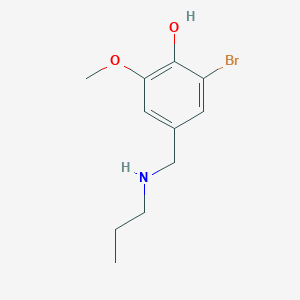 molecular formula C11H16BrNO2 B3072797 2-溴-6-甲氧基-4-[(丙氨基)甲基]苯酚 CAS No. 1016891-93-2