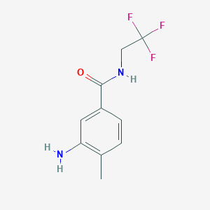 molecular formula C10H11F3N2O B3072805 3-amino-4-methyl-N-(2,2,2-trifluoroethyl)benzamide CAS No. 1017019-26-9