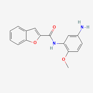 molecular formula C16H14N2O3 B3072828 N-(5-amino-2-methoxyphenyl)-1-benzofuran-2-carboxamide CAS No. 1017030-75-9
