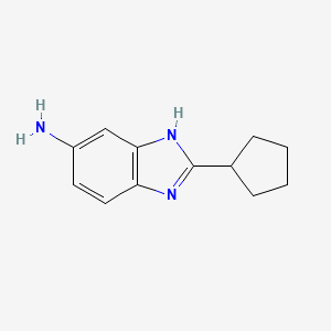 molecular formula C12H15N3 B3072890 2-cyclopentyl-1H-benzo[d]imidazol-5-amine CAS No. 1017055-72-9