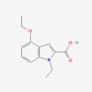 molecular formula C13H15NO3 B3072899 4-Ethoxy-1-ethyl-1H-indole-2-carboxylic acid CAS No. 1017062-78-0