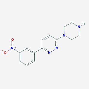 molecular formula C14H15N5O2 B3072907 3-(3-Nitrophenyl)-6-(piperazin-1-yl)pyridazine CAS No. 1017117-48-4