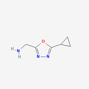 molecular formula C6H9N3O B3072928 (5-Cyclopropyl-1,3,4-oxadiazol-2-yl)methanamine CAS No. 1017131-06-4