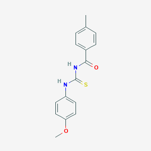molecular formula C16H16N2O2S B307293 N-(4-methoxyphenyl)-N'-(4-methylbenzoyl)thiourea 