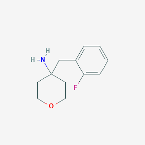 4-[(2-Fluorophenyl)methyl]oxan-4-amine
