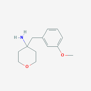 molecular formula C13H19NO2 B3072937 4-[(3-甲氧基苯基)甲基]氧杂-4-胺 CAS No. 1017134-34-7