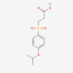 molecular formula C12H16O5S B3072945 3-[4-(Propan-2-yloxy)benzenesulfonyl]propanoic acid CAS No. 1017138-52-1