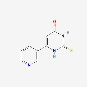 molecular formula C9H7N3OS B3072947 6-pyridin-3-yl-2-thioxo-2,3-dihydropyrimidin-4(1{H})-one CAS No. 101714-48-1