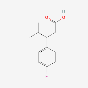 molecular formula C12H15FO2 B3072956 3-(4-氟苯基)-4-甲基戊酸 CAS No. 1017141-75-1