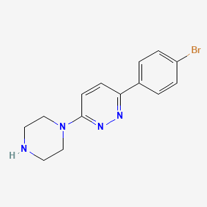 molecular formula C14H15BrN4 B3072985 3-(4-溴苯基)-6-(哌嗪-1-基)哒嗪 CAS No. 1017168-56-7