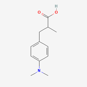 molecular formula C12H17NO2 B3073018 3-[4-(Dimethylamino)phenyl]-2-methylpropanoic acid CAS No. 1017183-10-6
