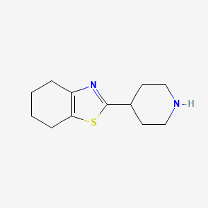 molecular formula C12H18N2S B3073027 2-(Piperidin-4-yl)-4,5,6,7-tetrahydro-1,3-benzothiazole CAS No. 1017184-56-3