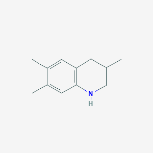 molecular formula C12H17N B3073036 3,6,7-Trimethyl-1,2,3,4-tetrahydroquinoline CAS No. 1017200-81-5