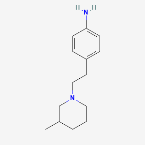 molecular formula C14H22N2 B3073045 4-[2-(3-Methylpiperidin-1-yl)ethyl]aniline CAS No. 1017212-41-7
