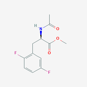 molecular formula C12H13F2NO3 B3073077 (R)-Methyl 2-acetamido-3-(2,5-difluorophenyl)propanoate CAS No. 1017294-05-1