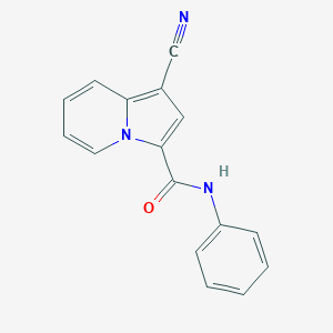 molecular formula C16H11N3O B307308 1-cyano-N-phenylindolizine-3-carboxamide 