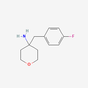 molecular formula C12H16FNO B3073080 4-[(4-Fluorophenyl)methyl]oxan-4-amine CAS No. 1017321-88-8