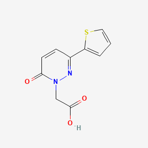 molecular formula C10H8N2O3S B3073086 [6-oxo-3-(2-thienyl)pyridazin-1(6{H})-yl]acetic acid CAS No. 1017326-15-6