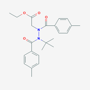 molecular formula C24H30N2O4 B307309 Ethyl [2-tert-butyl-1,2-bis(4-methylbenzoyl)hydrazino]acetate 