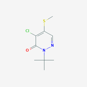molecular formula C9H13ClN2OS B307310 2-tert-butyl-4-chloro-5-(methylsulfanyl)pyridazin-3(2H)-one 