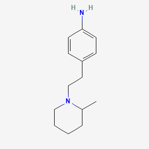 molecular formula C14H22N2 B3073117 4-[2-(2-Methylpiperidin-1-yl)ethyl]aniline CAS No. 1017345-31-1