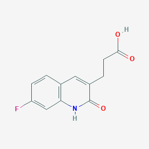 molecular formula C12H10FNO3 B3073119 3-(7-Fluoro-2-oxo-1,2-dihydroquinolin-3-yl)propanoic acid CAS No. 1017348-68-3