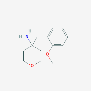 molecular formula C13H19NO2 B3073126 4-[(2-甲氧基苯基)甲基]氧杂-4-胺 CAS No. 1017349-69-7