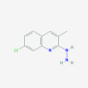 molecular formula C10H10ClN3 B3073131 7-Chloro-2-hydrazinyl-3-methylquinoline CAS No. 1017360-44-9