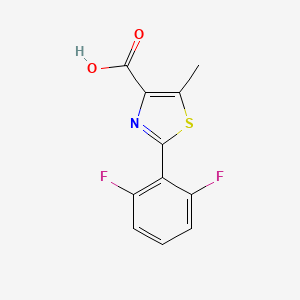 molecular formula C11H7F2NO2S B3073156 2-(2,6-二氟苯基)-5-甲基-1,3-噻唑-4-羧酸 CAS No. 1017385-07-7