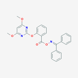 diphenylmethanone O-{2-[(4,6-dimethoxy-2-pyrimidinyl)oxy]benzoyl}oxime