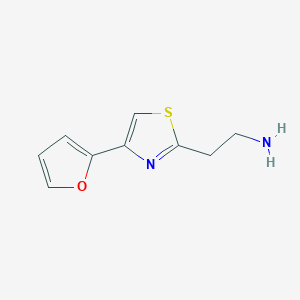 molecular formula C9H10N2OS B3073175 2-[4-(Furan-2-yl)-1,3-thiazol-2-yl]ethan-1-amine CAS No. 1017392-70-9
