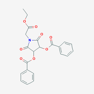 molecular formula C22H19NO8 B307318 4-(Benzoyloxy)-1-(2-ethoxy-2-oxoethyl)-2,5-dioxo-3-pyrrolidinyl benzoate 