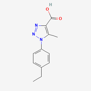 molecular formula C12H13N3O2 B3073198 1-(4-ethylphenyl)-5-methyl-1H-1,2,3-triazole-4-carboxylic acid CAS No. 1017399-17-5
