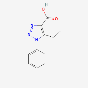 molecular formula C12H13N3O2 B3073199 5-ethyl-1-(4-methylphenyl)-1H-1,2,3-triazole-4-carboxylic acid CAS No. 1017399-25-5